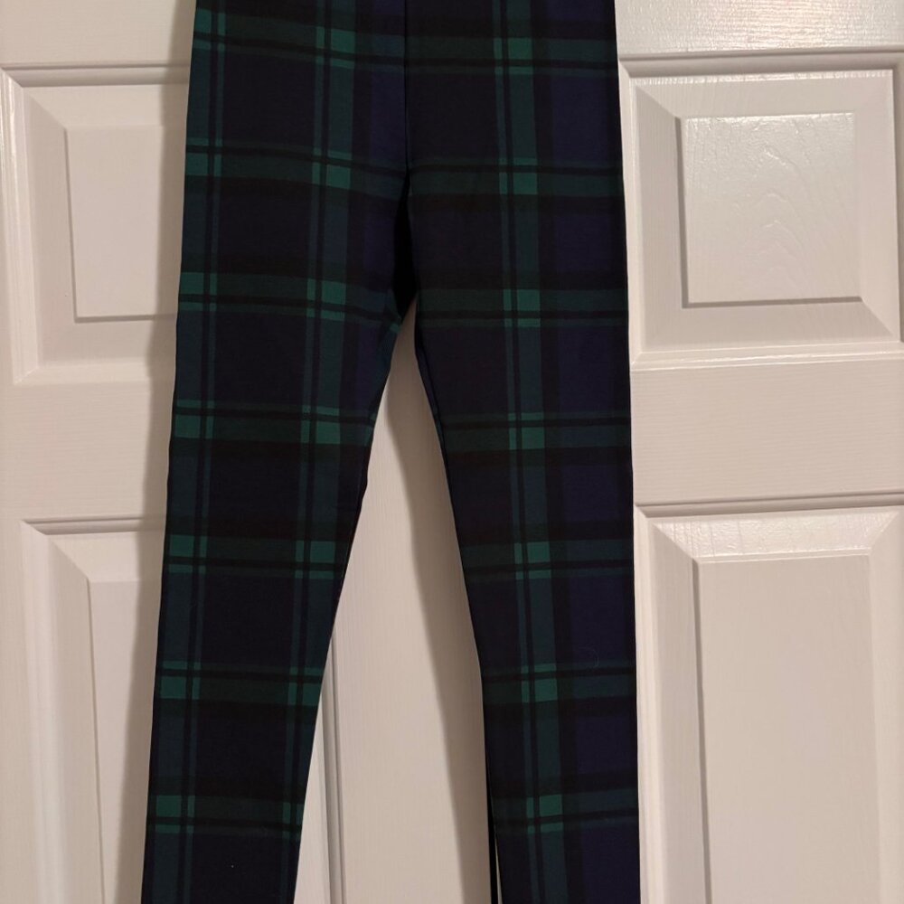 J. Crew ~ Crewcuts ~ Girls Leggings - Blue Tartan ~ Brand New ~ Size 8